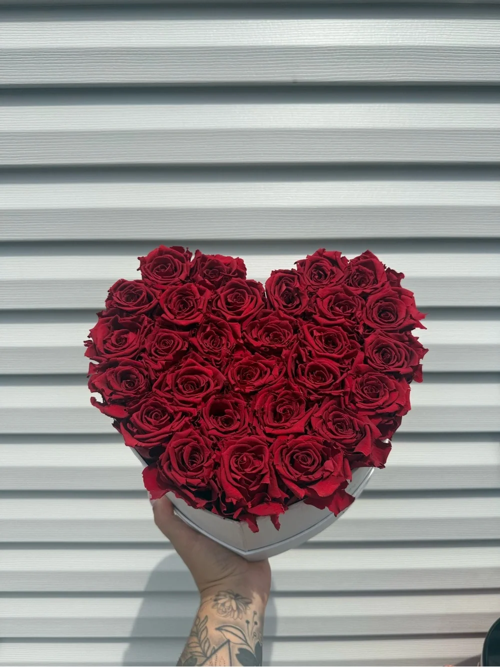 Heart-Shaped Red Rose Arrangement